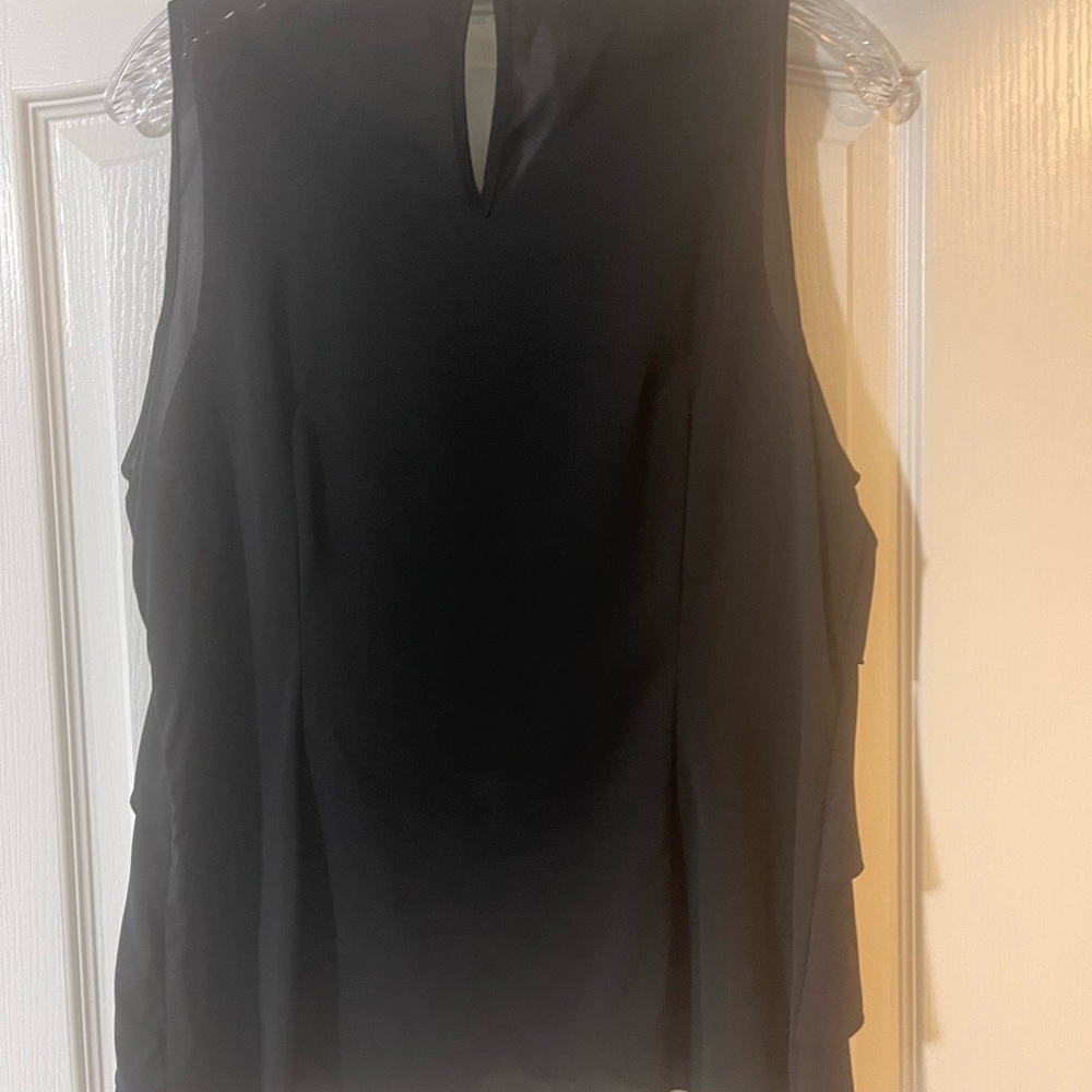 Spense Black Ruffled Blouse - Picture 3 of 3